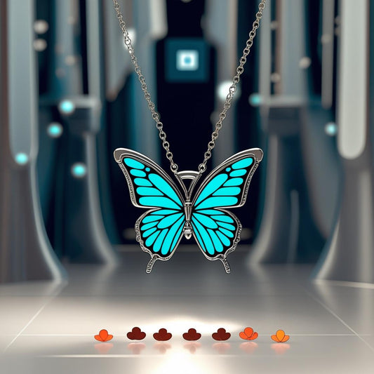 Luminous Butterfly Necklace – Glow with Elegance