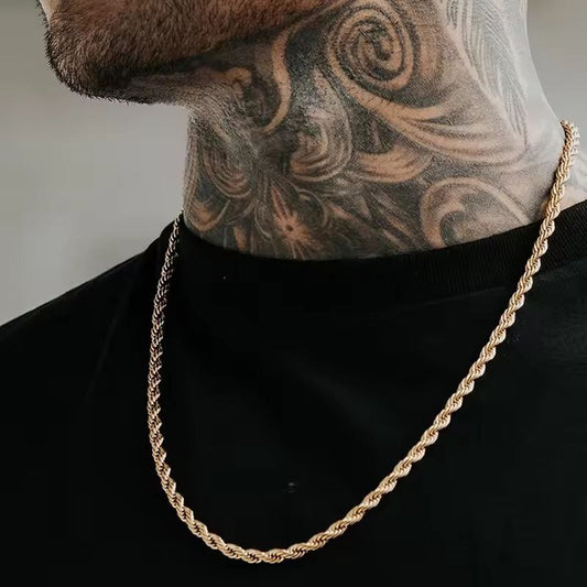 Twist in Style – Unisex Rope Chain Necklace