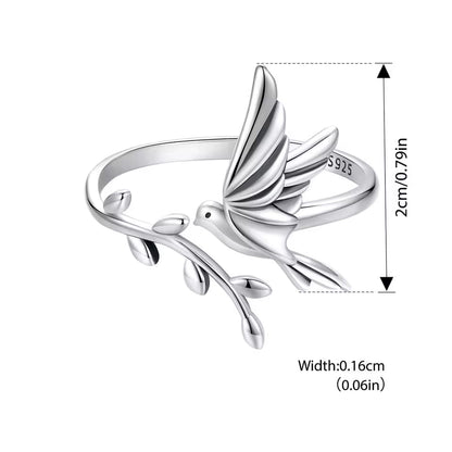 Hummingbird Sterling Silver 925 Ring