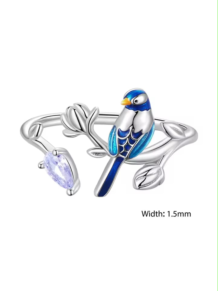 Hummingbird Sterling Silver 925 Ring