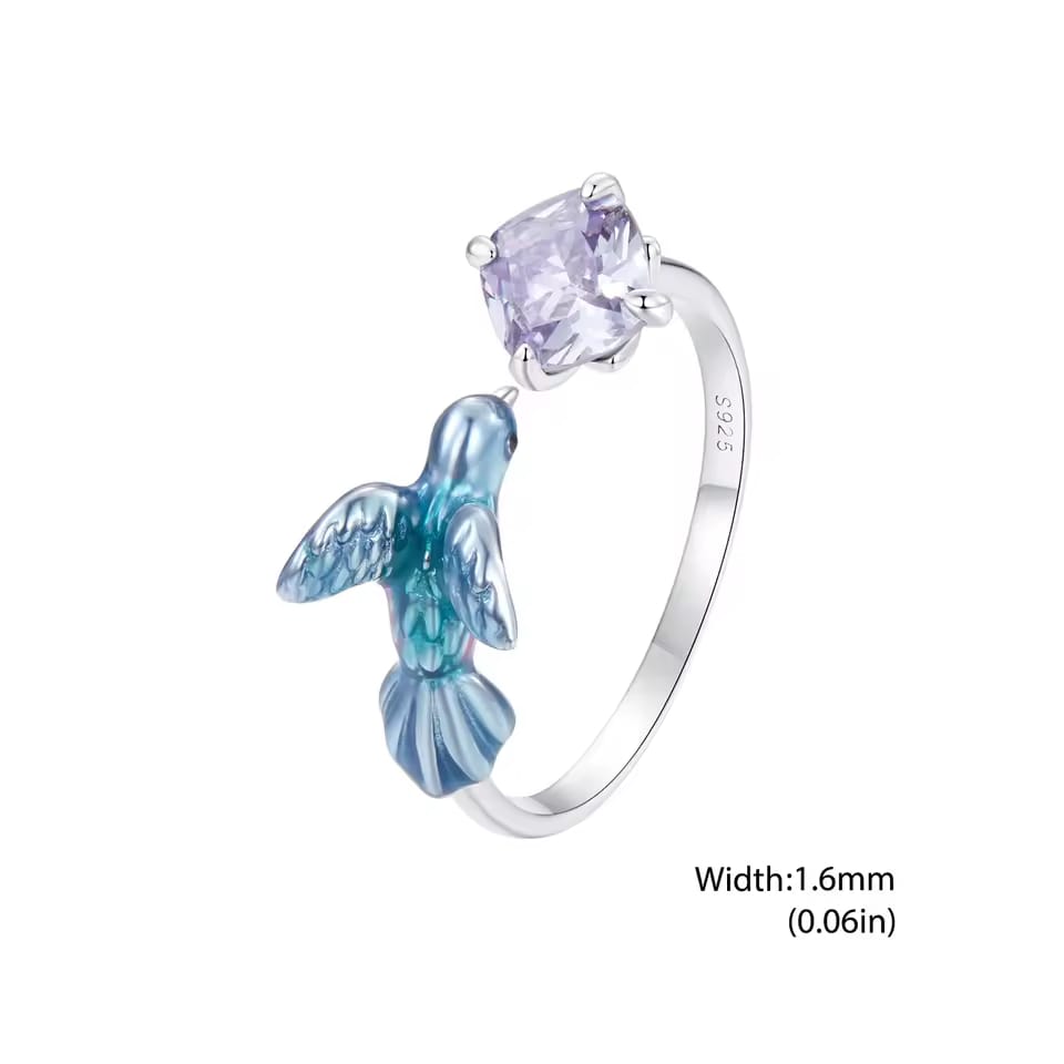 Hummingbird Sterling Silver 925 Ring