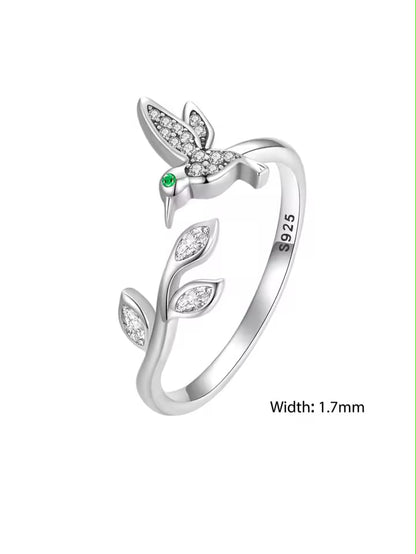 Hummingbird Sterling Silver 925 Ring