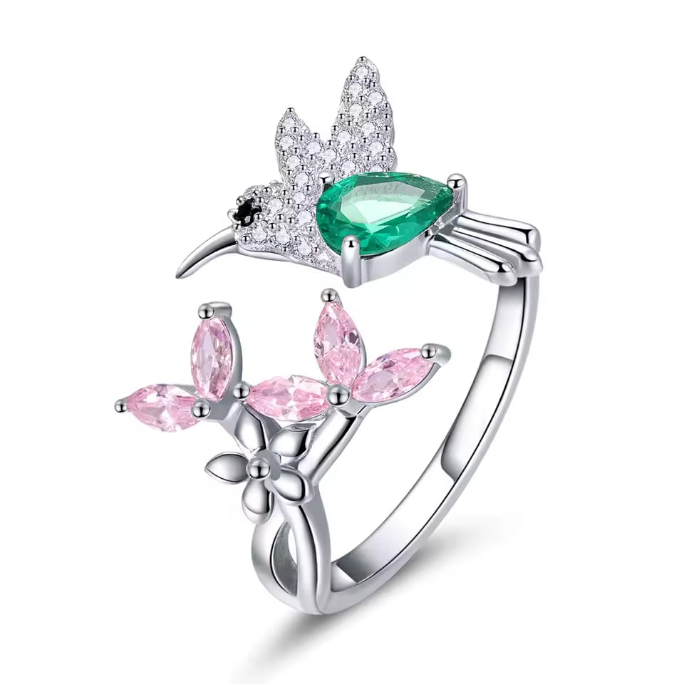 Hummingbird Sterling Silver 925 Ring