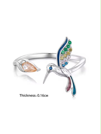 Hummingbird Sterling Silver 925 Ring