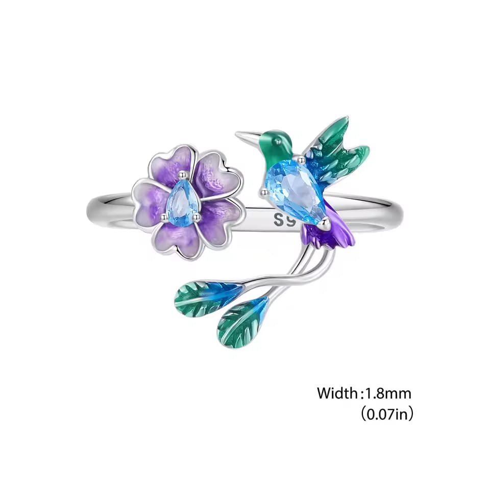 Hummingbird Sterling Silver 925 Ring