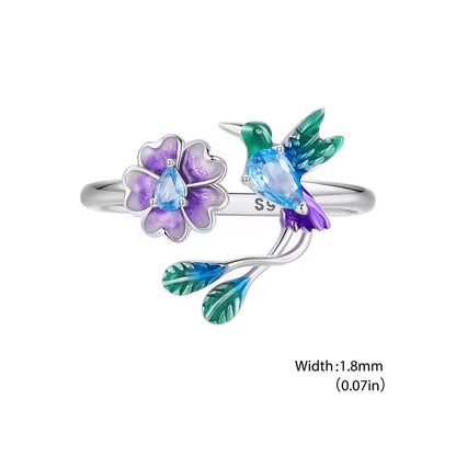 Hummingbird Sterling Silver 925 Ring