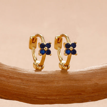 Delightfully Dainty Gold Star & Pink CZ Flower Huggie Hoops – Perfect Hypoallergenic Gift